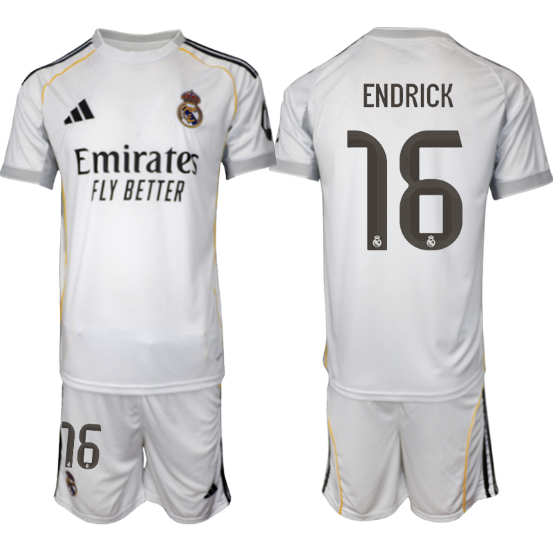 Men 2025-2026 Club Real Madrid home white #16 Soccer Jersey 01->real madrid jersey->Soccer Club Jersey